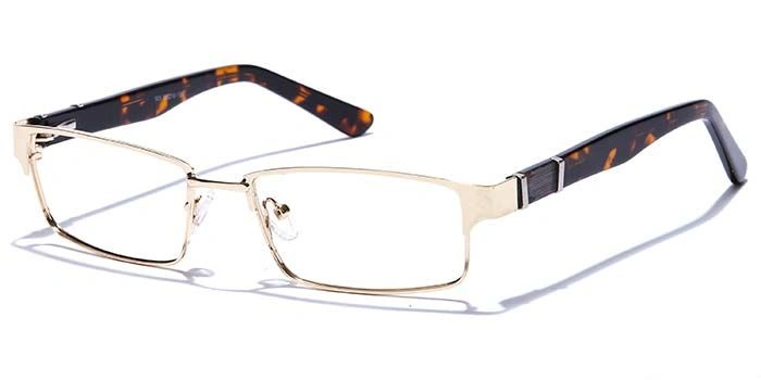 GRAVIATE by Coolwinks E25B6795 Glossy Gold Full Frame Rectangle Eyeglasses for Men and Women-GOLD-1