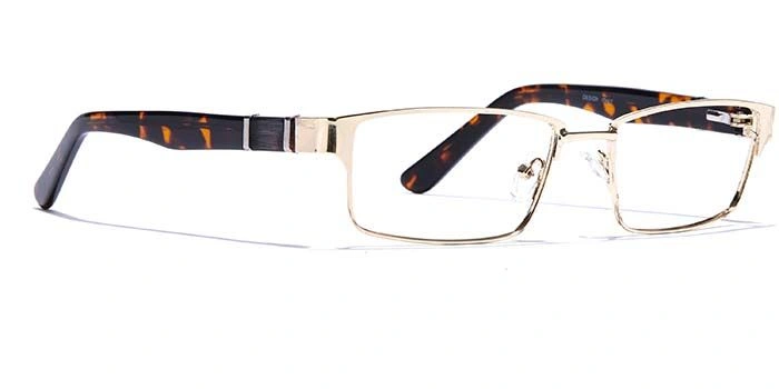 GRAVIATE by Coolwinks E25B6795 Glossy Gold Full Frame Rectangle Eyeglasses for Men and Women-GOLD-2