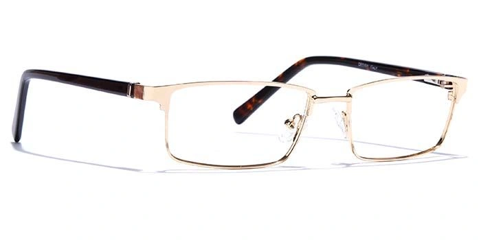 GRAVIATE by Coolwinks E25B6796 Glossy Gold Full Frame Rectangle Eyeglasses for Men and Women-GOLD-2