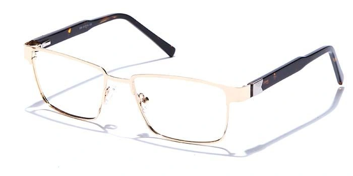 GRAVIATE by Coolwinks E25B6797 Glossy Gold Full Frame Rectangle Eyeglasses for Men and Women-GOLD-1