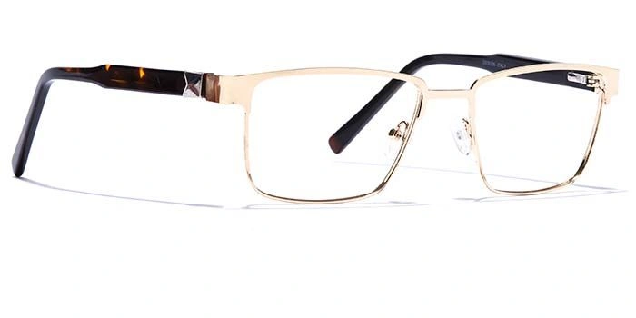 GRAVIATE by Coolwinks E25B6797 Glossy Gold Full Frame Rectangle Eyeglasses for Men and Women-GOLD-2