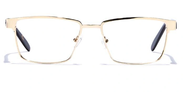 GRAVIATE by Coolwinks E25B6804 Glossy Gold Full Frame Rectangle Eyeglasses for Men and Women-