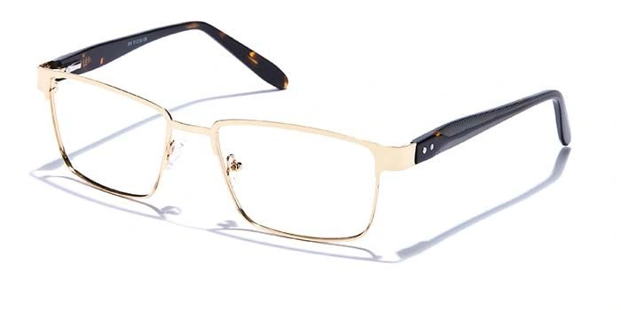 GRAVIATE by Coolwinks E25B6804 Glossy Gold Full Frame Rectangle Eyeglasses for Men and Women-GOLD-1