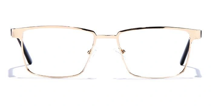 GRAVIATE by Coolwinks E25B6805 Glossy Gold Full Frame Rectangle Eyeglasses for Men and Women-