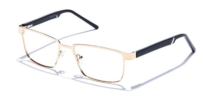 GRAVIATE by Coolwinks E25B6805 Glossy Gold Full Frame Rectangle Eyeglasses for Men and Women-GOLD-1