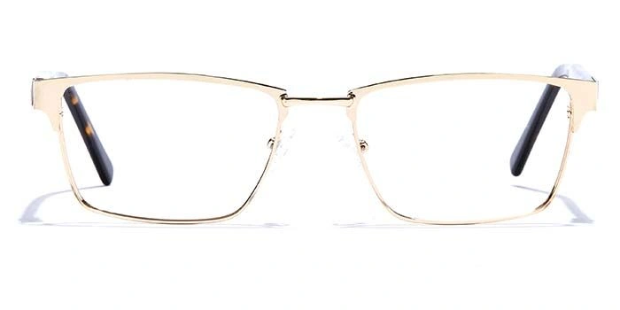 GRAVIATE by Coolwinks E25B6806 Glossy Gold Full Frame Rectangle Eyeglasses for Men and Women-