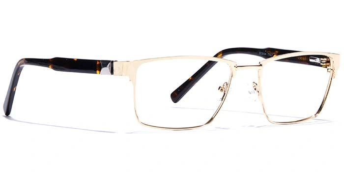 GRAVIATE by Coolwinks E25B6806 Glossy Gold Full Frame Rectangle Eyeglasses for Men and Women-GOLD-2