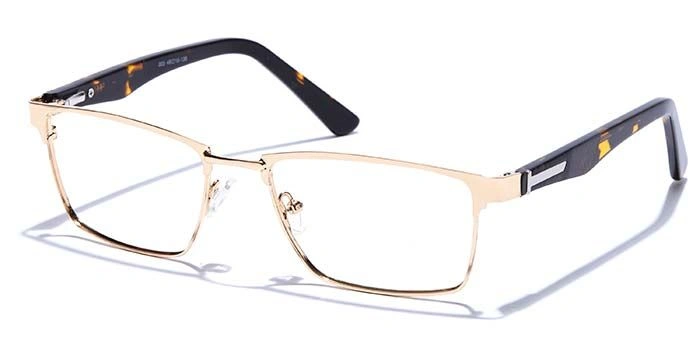 GRAVIATE by Coolwinks E25B6809 Glossy Gold Full Frame Rectangle Eyeglasses for Men and Women-GOLD-1