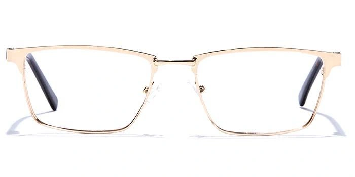 GRAVIATE by Coolwinks E25B6810 Glossy Gold Full Frame Rectangle Eyeglasses for Men and Women-