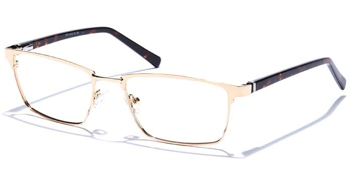 GRAVIATE by Coolwinks E25B6810 Glossy Gold Full Frame Rectangle Eyeglasses for Men and Women-GOLD-1