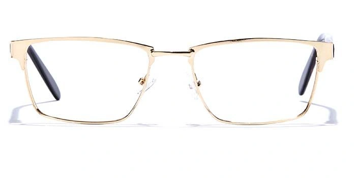 GRAVIATE by Coolwinks E25B6811 Glossy Gold Full Frame Rectangle Eyeglasses for Men and Women-