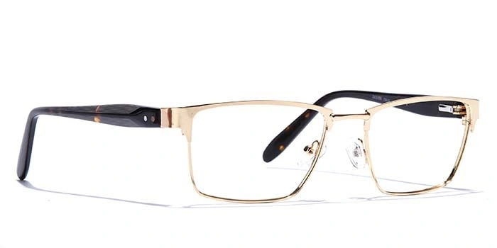 GRAVIATE by Coolwinks E25B6811 Glossy Gold Full Frame Rectangle Eyeglasses for Men and Women-GOLD-2