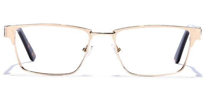 GRAVIATE by Coolwinks E25B6812 Glossy Gold Full Frame Rectangle Eyeglasses for Men and Women-