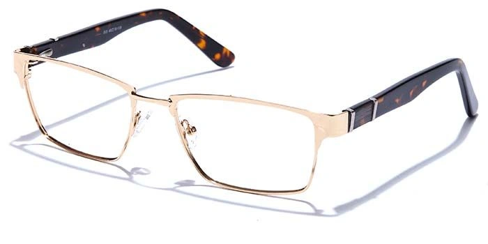 GRAVIATE by Coolwinks E25B6812 Glossy Gold Full Frame Rectangle Eyeglasses for Men and Women-GOLD-1