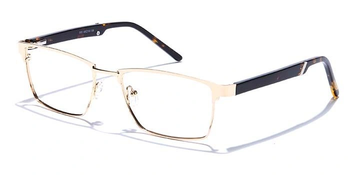 GRAVIATE by Coolwinks E25B6813 Glossy Gold Full Frame Rectangle Eyeglasses for Men and Women-GOLD-1