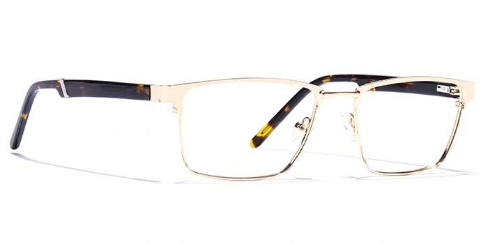 GRAVIATE by Coolwinks E25B6813 Glossy Gold Full Frame Rectangle Eyeglasses for Men and Women-GOLD-2