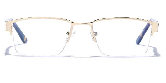 GRAVIATE by Coolwinks E25B6814 Glossy Gold Full Frame Rectangle Eyeglasses for Men and Women-