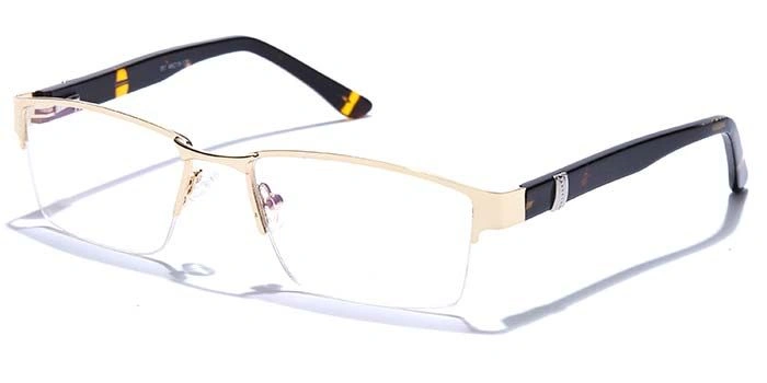 GRAVIATE by Coolwinks E25B6814 Glossy Gold Full Frame Rectangle Eyeglasses for Men and Women-GOLD-1