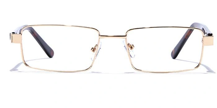 GRAVIATE by Coolwinks E25B6823 Glossy Gold Full Frame Rectangle Eyeglasses for Men and Women-