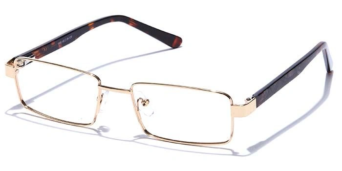 GRAVIATE by Coolwinks E25B6823 Glossy Gold Full Frame Rectangle Eyeglasses for Men and Women-GOLD-1