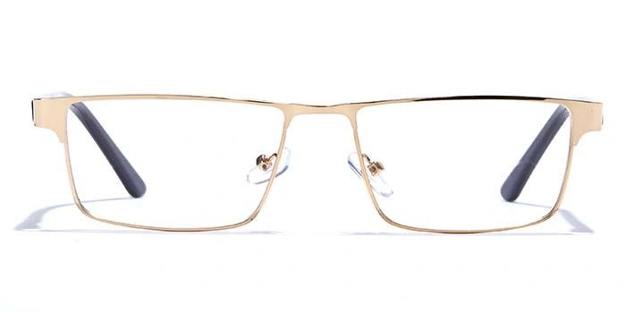 GRAVIATE by Coolwinks E25B6863 Glossy Gold Full Frame Rectangle Eyeglasses for Men and Women-