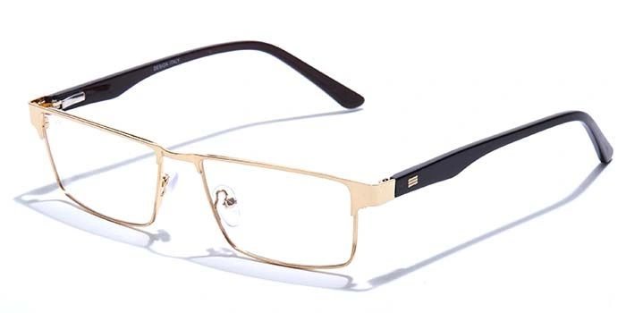 GRAVIATE by Coolwinks E25B6863 Glossy Gold Full Frame Rectangle Eyeglasses for Men and Women-GOLD-1