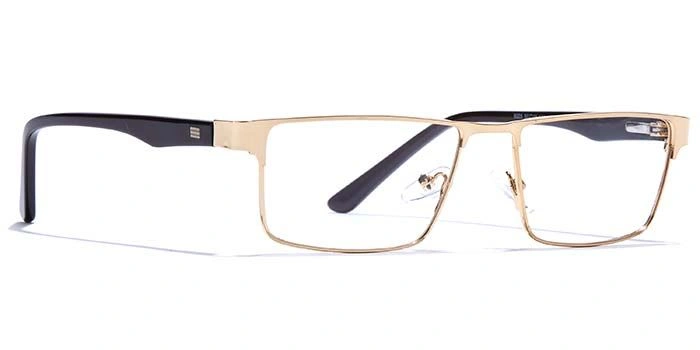 GRAVIATE by Coolwinks E25B6863 Glossy Gold Full Frame Rectangle Eyeglasses for Men and Women-GOLD-2