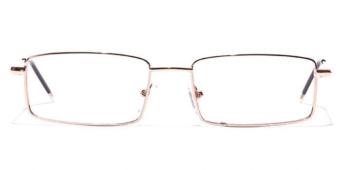 GRAVIATE by Coolwinks E25B7028 Glossy Gold Full Frame Rectangle Eyeglasses for Men and Women-