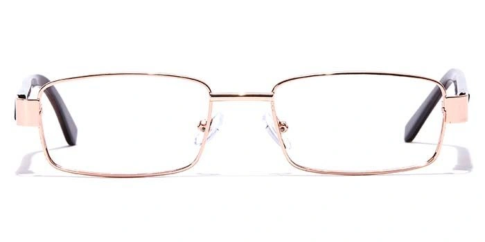 GRAVIATE by Coolwinks E25B7047 Glossy Gold Full Frame Rectangle Eyeglasses for Men and Women-