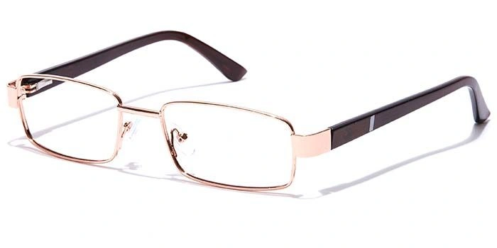 GRAVIATE by Coolwinks E25B7047 Glossy Gold Full Frame Rectangle Eyeglasses for Men and Women-GOLD-1