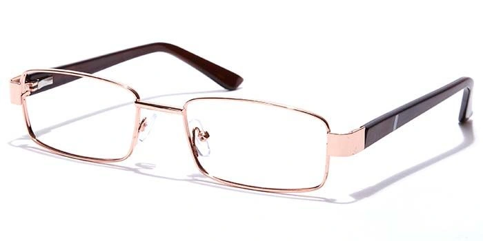 GRAVIATE by Coolwinks E25B7114 Glossy Gold Full Frame Rectangle Eyeglasses for Men and Women-GOLD-1