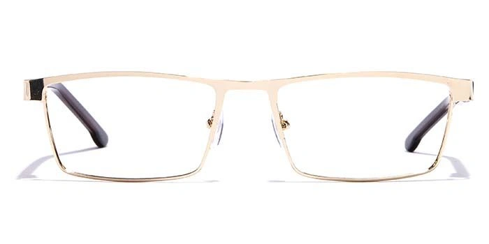 GRAVIATE by Coolwinks E25B7226 Glossy Gold Full Frame Rectangle Eyeglasses for Men and Women-