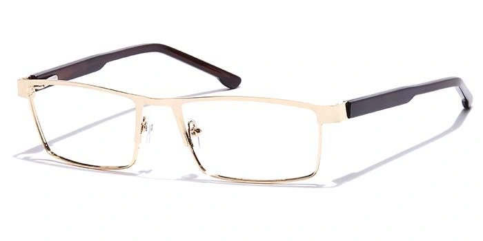 GRAVIATE by Coolwinks E25B7226 Glossy Gold Full Frame Rectangle Eyeglasses for Men and Women-GOLD-1