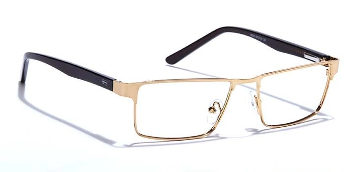 GRAVIATE by Coolwinks E25C6903 Glossy Gold Full Frame Rectangle Eyeglasses for Men and Women-GOLD-2