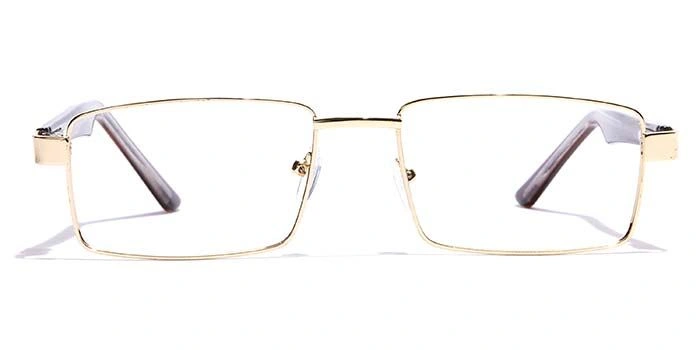 GRAVIATE by Coolwinks E25C7155 Glossy Gold Full Frame Rectangle Eyeglasses for Men and Women-