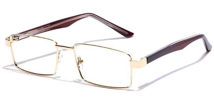 GRAVIATE by Coolwinks E25C7155 Glossy Gold Full Frame Rectangle Eyeglasses for Men and Women-GOLD-1