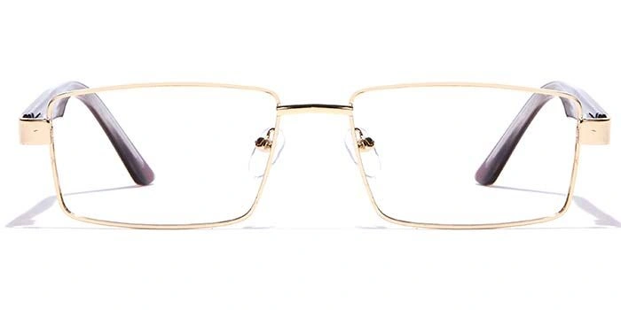 GRAVIATE by Coolwinks E25C7157 Glossy Gold Full Frame Rectangle Eyeglasses for Men and Women-