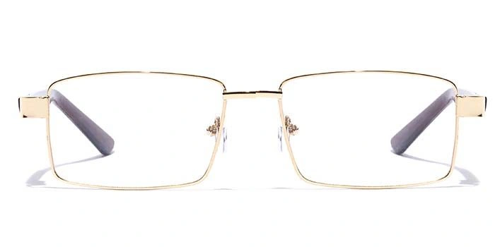 GRAVIATE by Coolwinks E25C7171 Glossy Gold Full Frame Rectangle Eyeglasses for Men and Women-