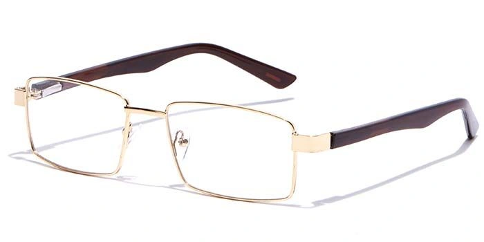 GRAVIATE by Coolwinks E25C7171 Glossy Gold Full Frame Rectangle Eyeglasses for Men and Women-GOLD-1