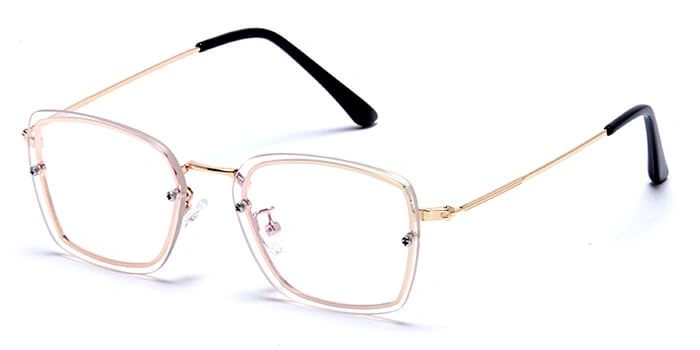 GRAVIATE by Coolwinks E25A6027 Glossy Gold Full Frame Retro Square Computer Glasses for Men and Women-GOLD-1