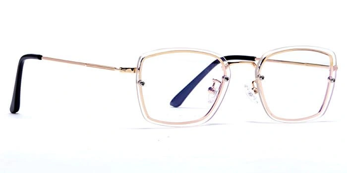 GRAVIATE by Coolwinks E25A6027 Glossy Gold Full Frame Retro Square Computer Glasses for Men and Women-GOLD-2