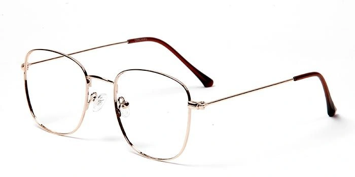 GRAVIATE by Coolwinks E25B5704 Glossy Gold Full Frame Retro Square Eyeglasses for Men and Women-GOLD-1