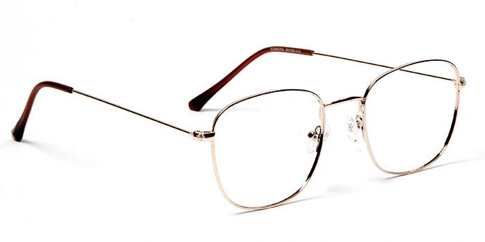 GRAVIATE by Coolwinks E25B5704 Glossy Gold Full Frame Retro Square Eyeglasses for Men and Women-GOLD-2