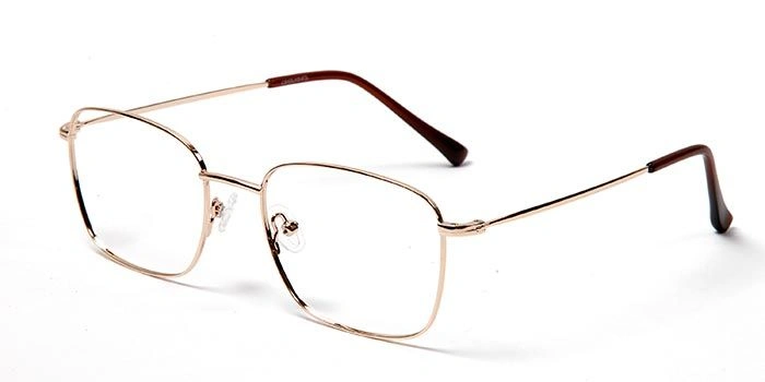 GRAVIATE by Coolwinks E25B5707 Glossy Gold Full Frame Retro Square Eyeglasses for Men and Women-GOLD-1