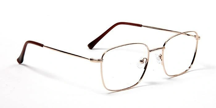 GRAVIATE by Coolwinks E25B5707 Glossy Gold Full Frame Retro Square Eyeglasses for Men and Women-GOLD-2