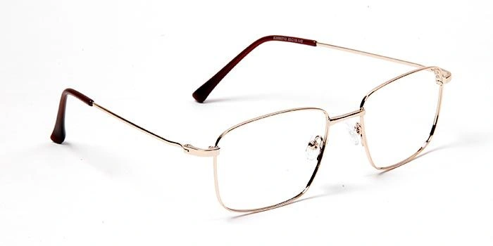 GRAVIATE by Coolwinks E25B5713 Glossy Gold Full Frame Retro Square Eyeglasses for Men and Women-GOLD-2