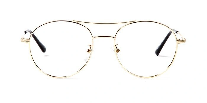 GRAVIATE by Coolwinks E13B5729 Glossy Gold Full Frame Round Eyeglasses for Men and Women-