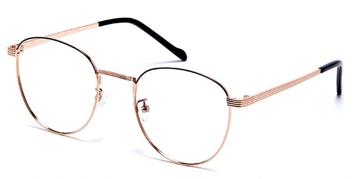 GRAVIATE by Coolwinks E25A6032 Glossy Gold Full Frame Round Eyeglasses for Men and Women-GOLD-1