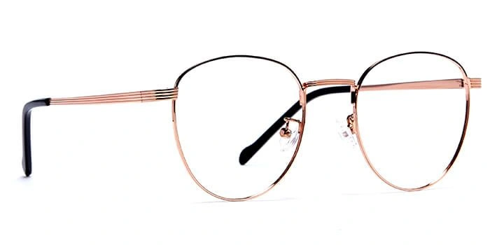 GRAVIATE by Coolwinks E25A6032 Glossy Gold Full Frame Round Eyeglasses for Men and Women-GOLD-2