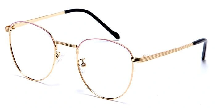 GRAVIATE by Coolwinks E25A6033 Glossy Gold Full Frame Round Eyeglasses for Men and Women-GOLD-1